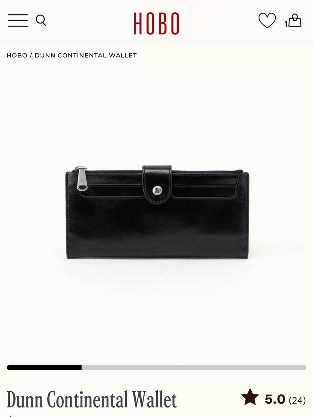 Hobo Dunn continental wallet NWOT